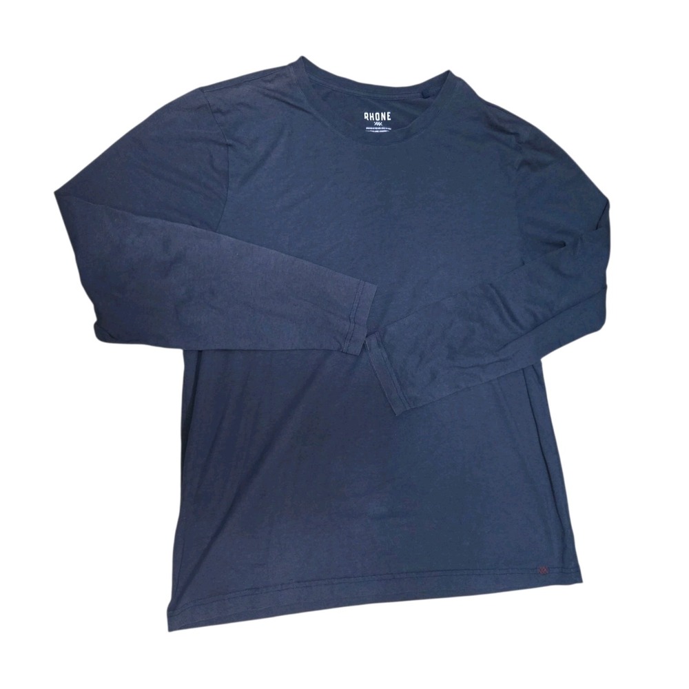 Rhone Mens Long Sleeve Athletic Performance Shirt Dark Blue Size XXL